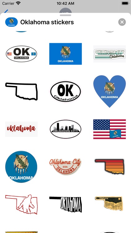 Oklahoma emoji - USA sticker