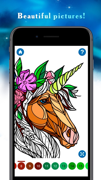 unicorn color by number app