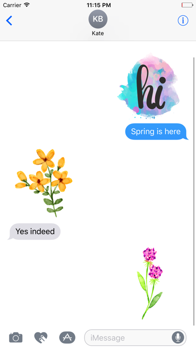 How to cancel & delete Watercolor Spring Flowers Stickers from iphone & ipad 3