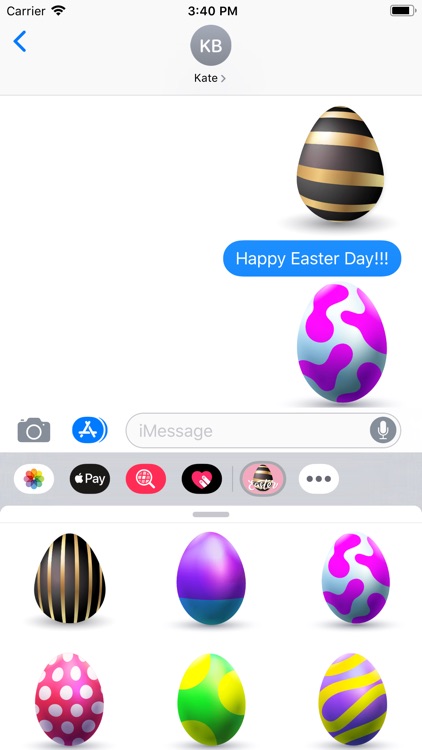 Shiny Easter Egg Stickers