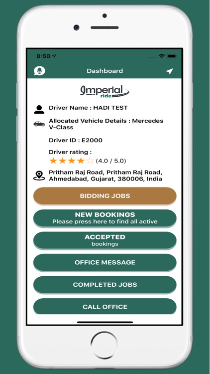 Imperial Ride Driver App