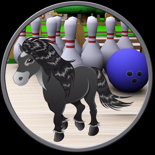 ponies and bowling for children - free game icon