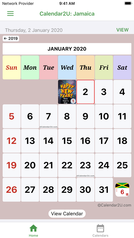 Jamaica Calendar 2020 - 2021 App for iPhone - Free Download Jamaica