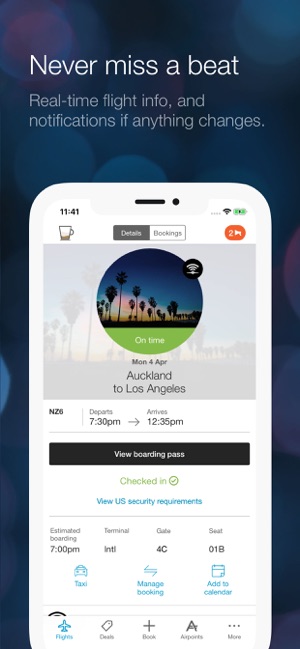 Air NZ mobile app