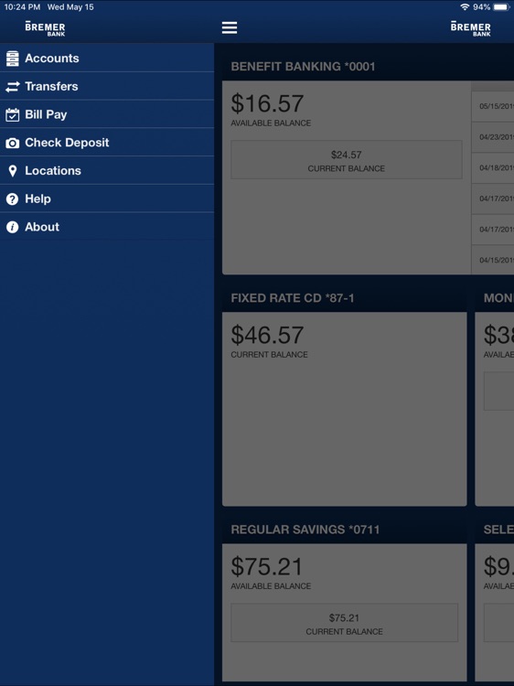 Bremer Bank Mobile for iPad