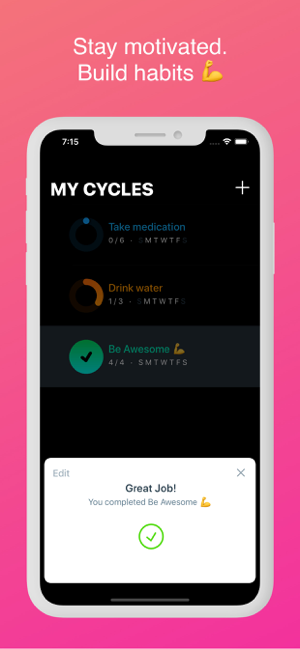 ‎Cycles - Daily Habit Creator Screenshot