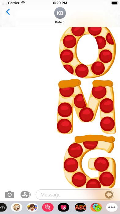Pizza Alphabet Sticker Pack screenshot 4