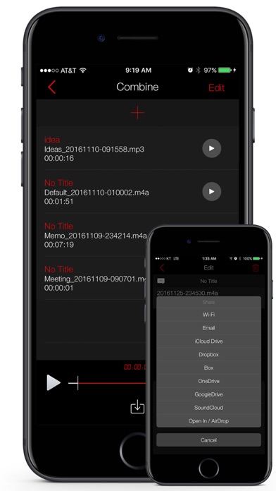 Awesome Voice Recorder Pro - (MP3/WAV/M4A) Audio Recording, Playback, Trimming, Combine, Tagging, Share Screenshot 5