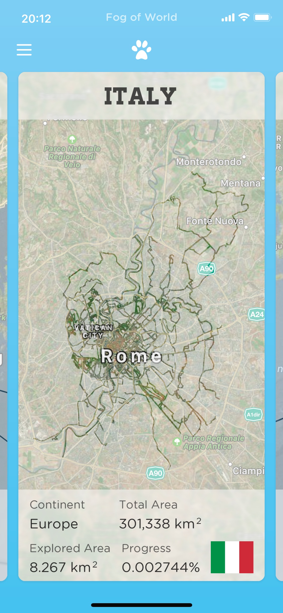 Screenshot do app Fog of World