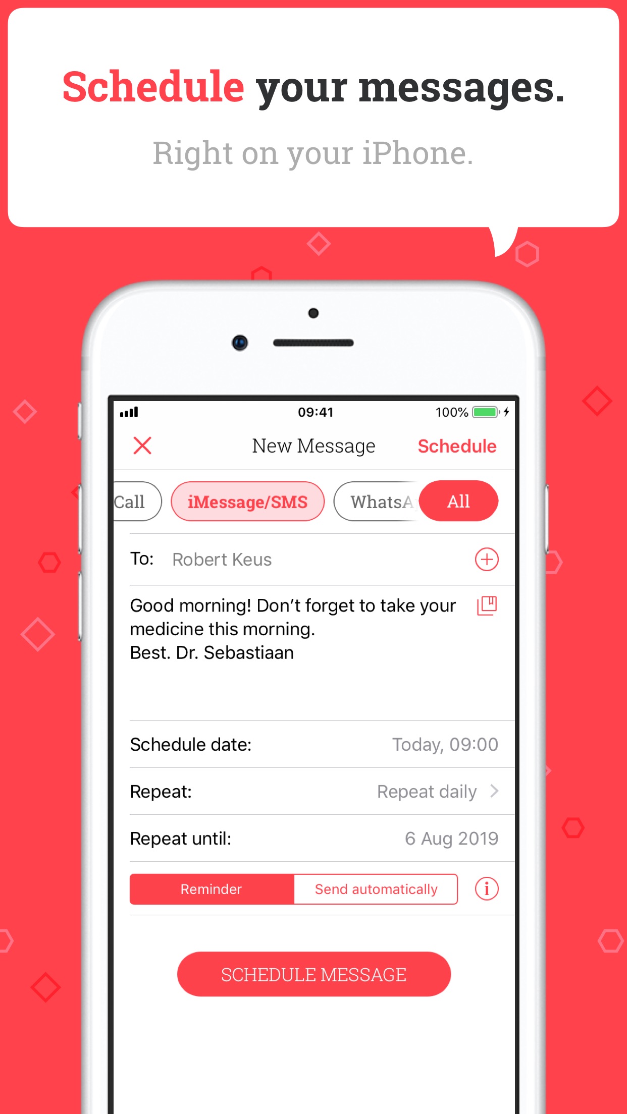 Screenshot do app Scheduled