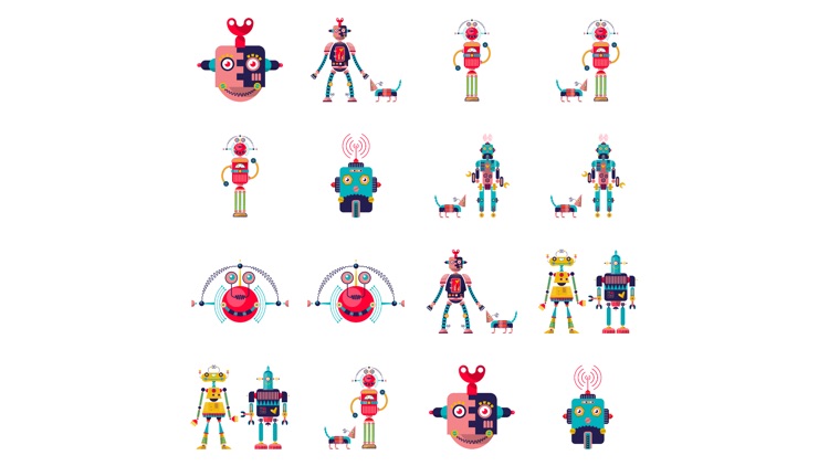 Robots Memory game for kids