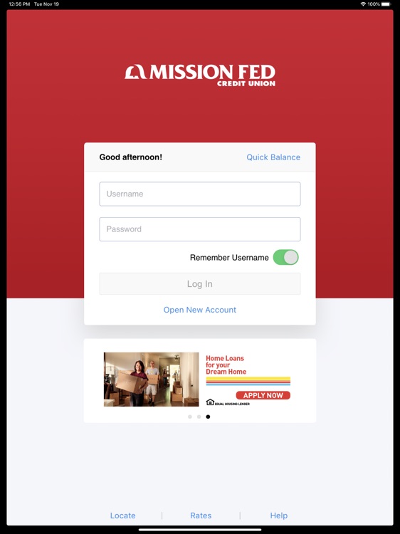 Mission Fed Banking for iPad