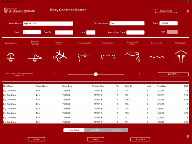 Body Condition Scorer