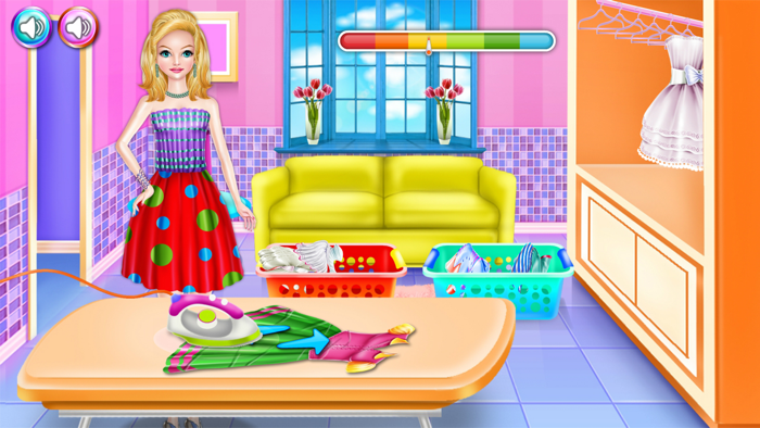 Olivias washing laundry game