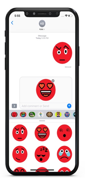 Red Emoji Stickers(圖2)-速報App