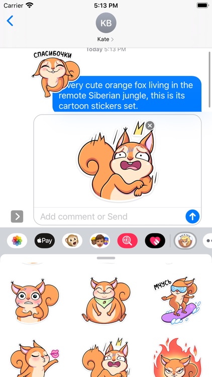 Orange Fox Stickers screenshot-2