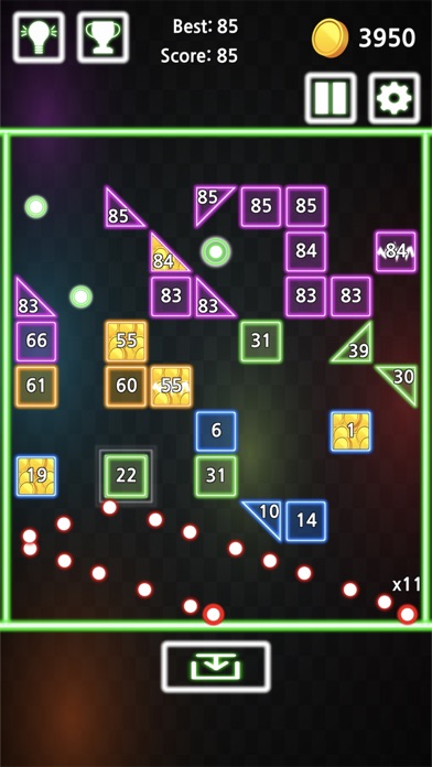 Infinite Brick Breaker: Neon!! screenshot 2