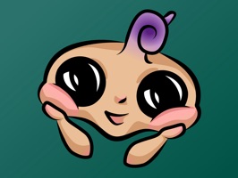 Alien Cutiemojis is an artist-created sticker set, using original characters illustrated by Sam Soper