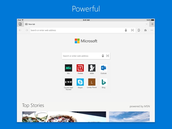 iPad Image of Microsoft Edge