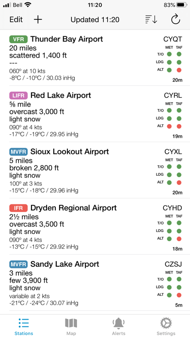 Minimums - METAR/TAF ... screenshot1