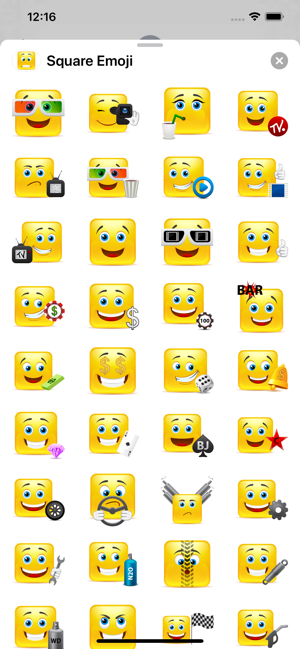 Yellow Square Smileys Emoticon(圖4)-速報App