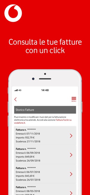 scaricare vodafone fattura da
