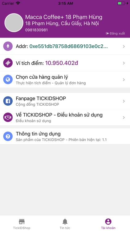 Quản lý cửa hàng trên TickID screenshot-3