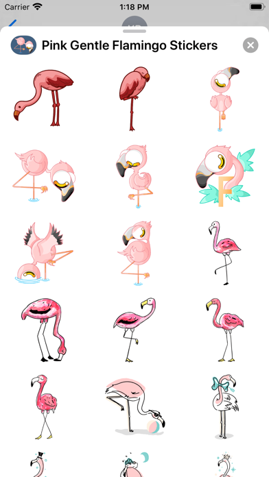 Pink Gentle Flamingo Stickers screenshot 3