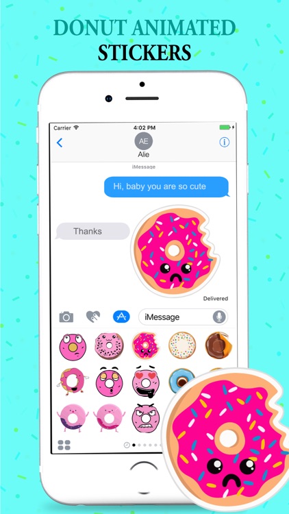 Animated Hipster Donut Sticker screenshot-3