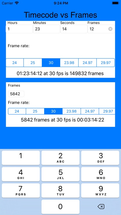 Time vs Frames