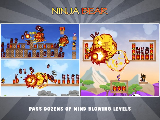Ninja Bear: Slingshot Shooter screenshot 4