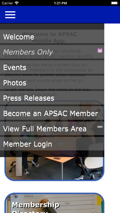 APSAC Mobile App screenshot 2
