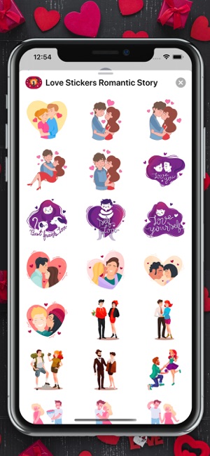 Love Stickers Romantic Story