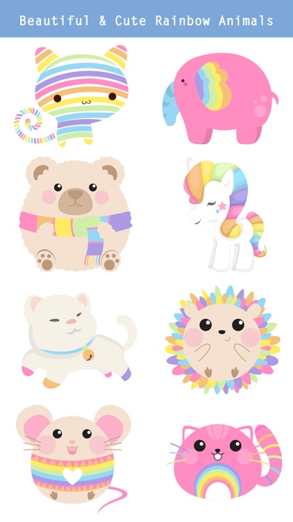 Rainbow iMessage Stickers