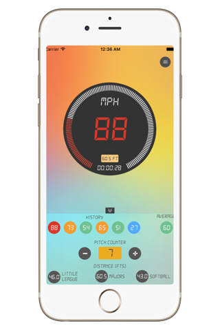 Baseball Pitch Speed Radar Gun screenshot 4