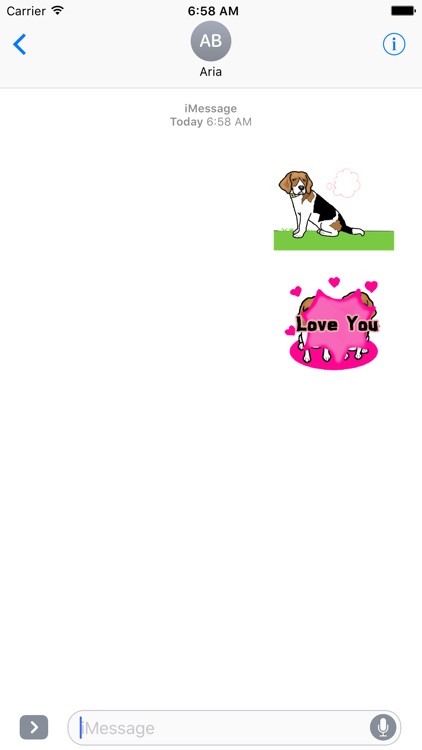 Animated Cute Beagle Stickers