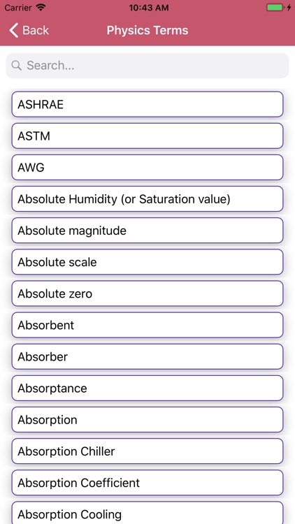 Physics Terms With Meaning