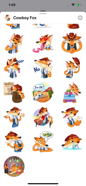 Cowboy Fox Sticker Pack(圖2)-速報App