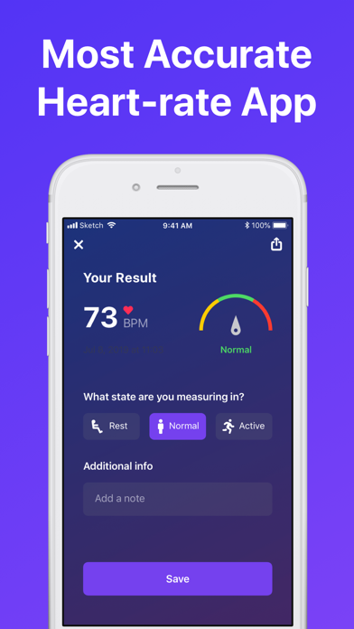 Heart Rate Monitor - Pulse App screenshot 4