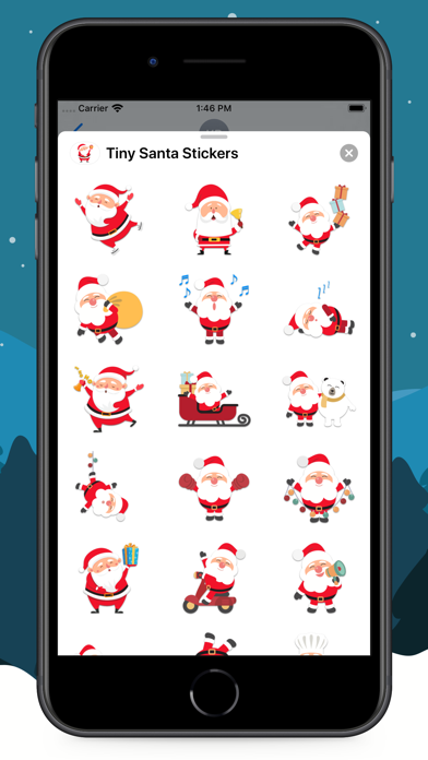 Tiny Santa Stickers screenshot 2