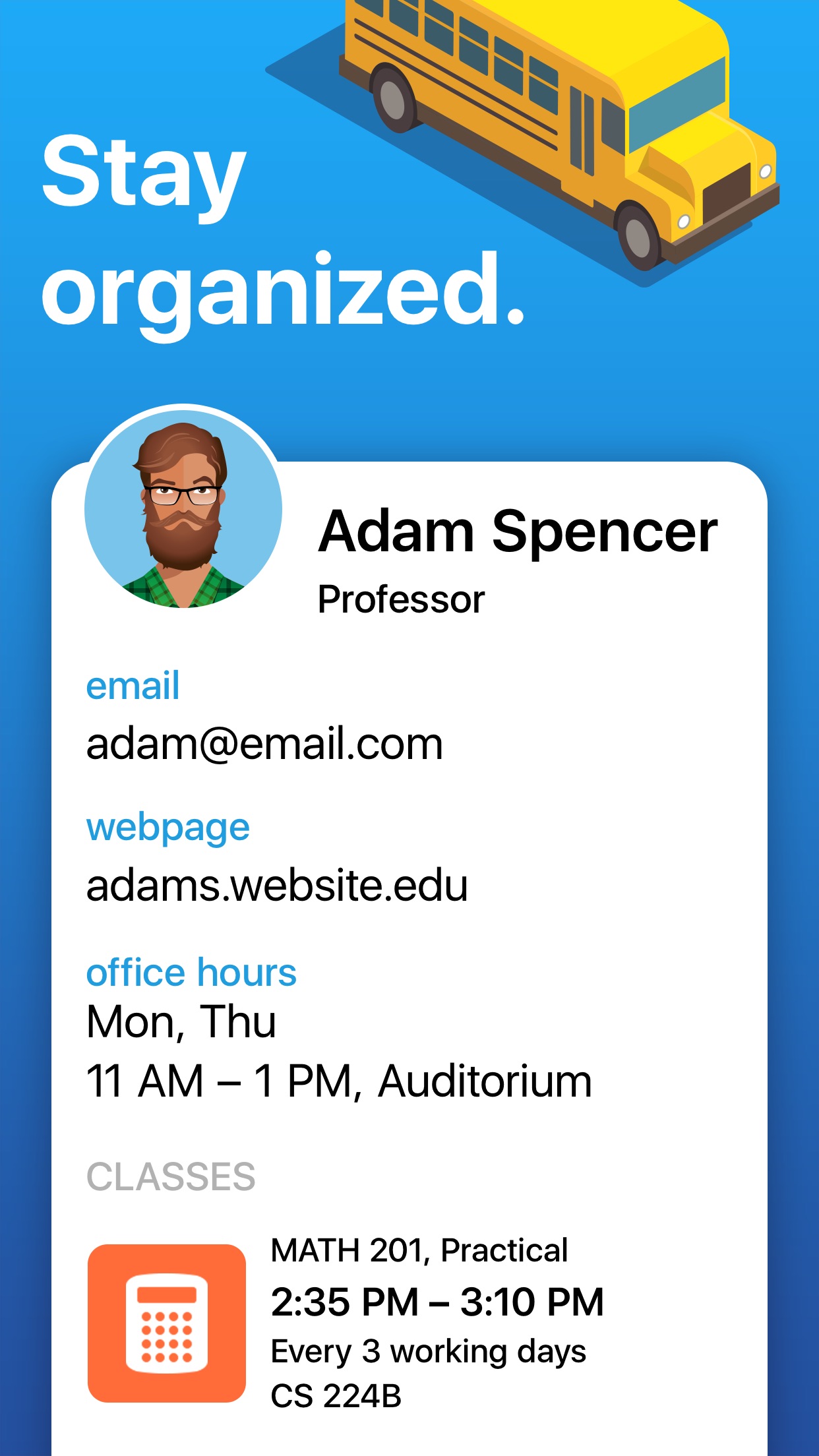 Screenshot do app iStudiez Pro – Student Planner