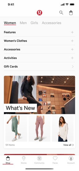 lululemon app screenshot