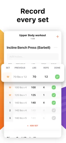 Captura de Pantalla 1 Bolt - Workout Tracker Gym Log iphone