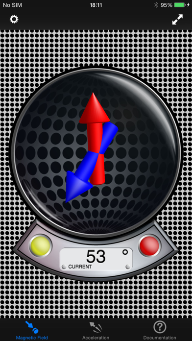 MagnetMeter - 3D Vector Magnetometer and Accelerometer Screenshot 1