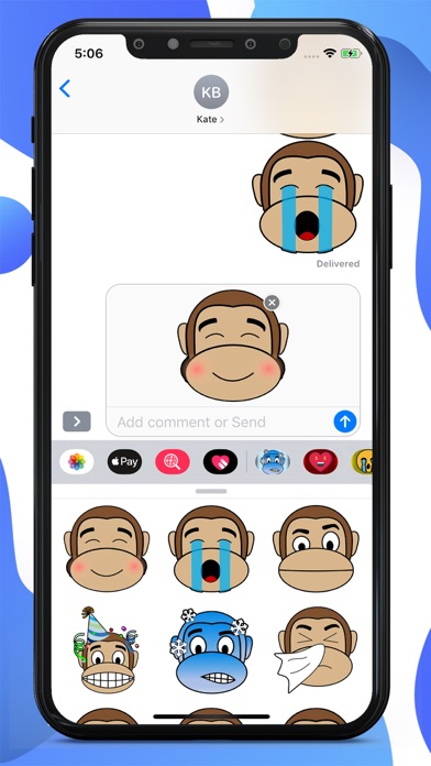 Monkey Cartoon Stickers screenshot 3