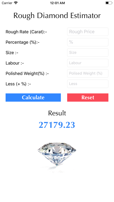 Rough Diamonds Estimator - Estimate Cost of Rough Screenshot 3