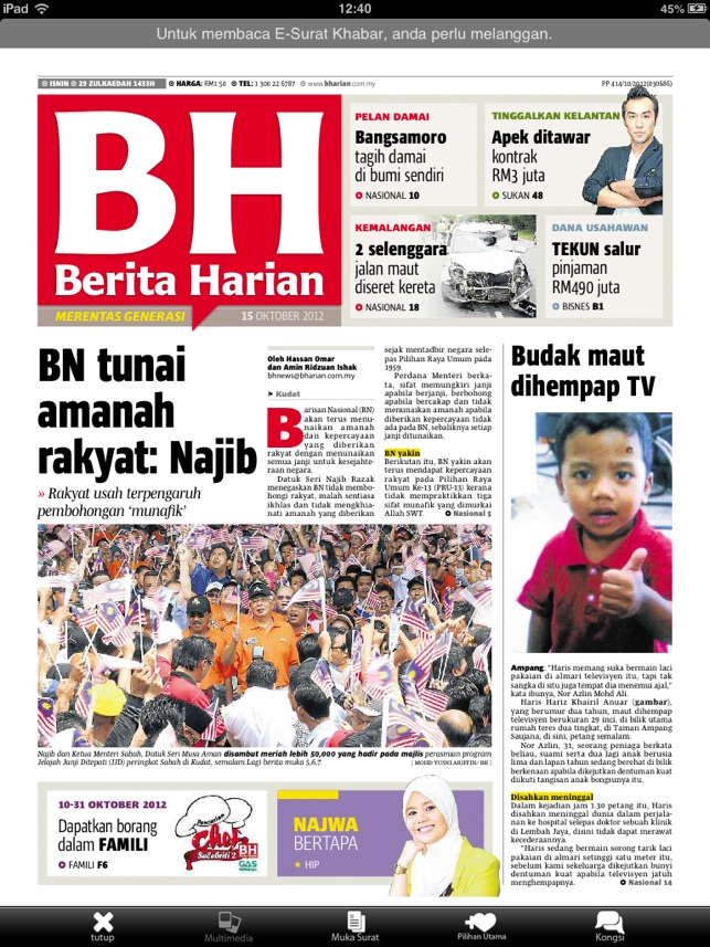 Berita Harian Epaper On The App Store