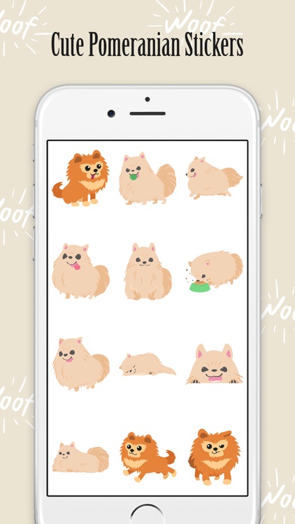 Pomeranian Puppy Stickers Cute