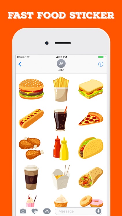 Fast Food Sticker for iMessage screenshot-3