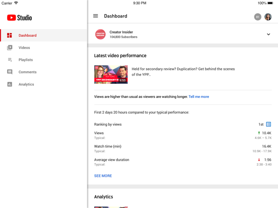YouTube Studio screenshot